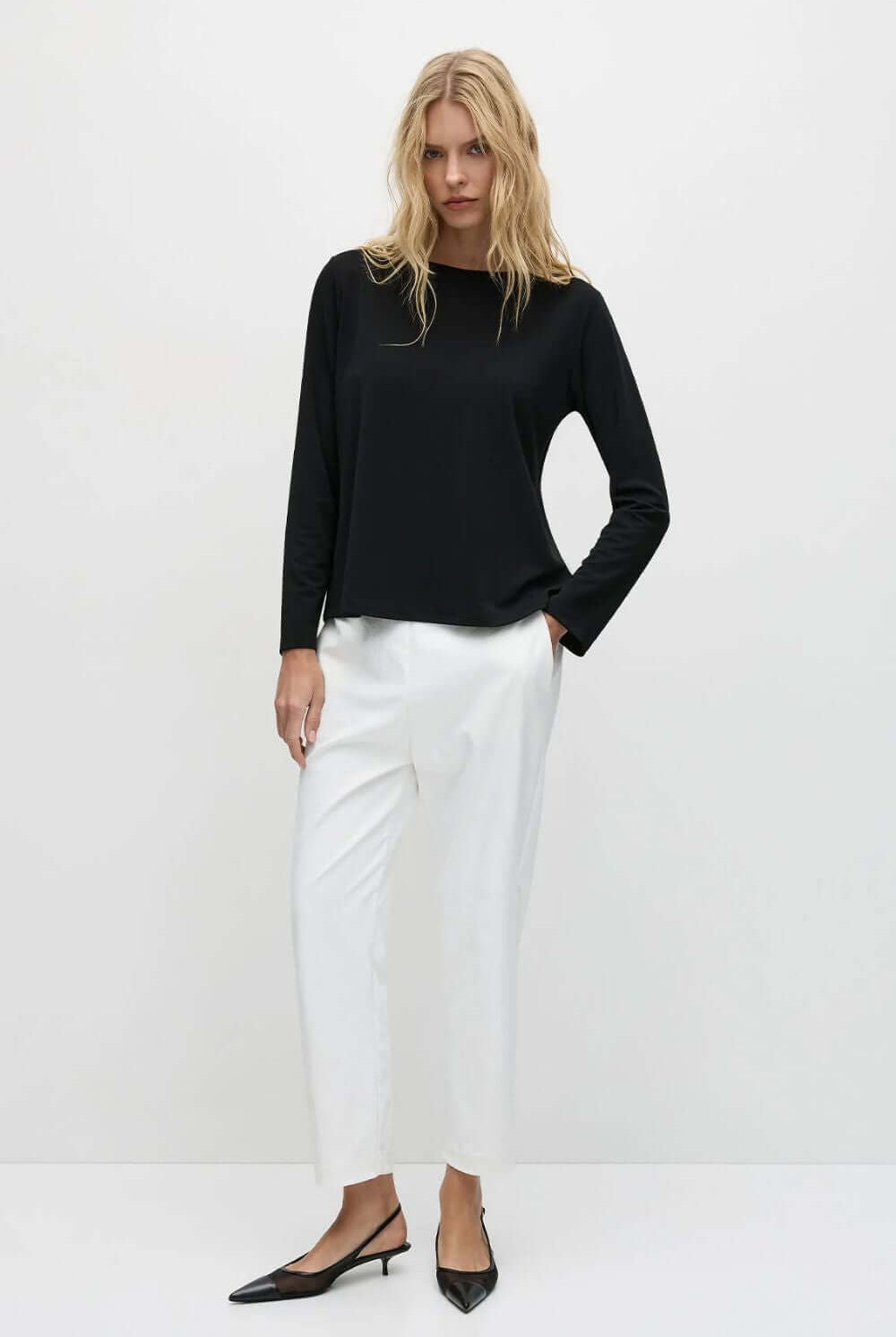Mela Purdie - Mela Purdie Long Sleeve Powder Boater - Top - Silvermaple Boutique