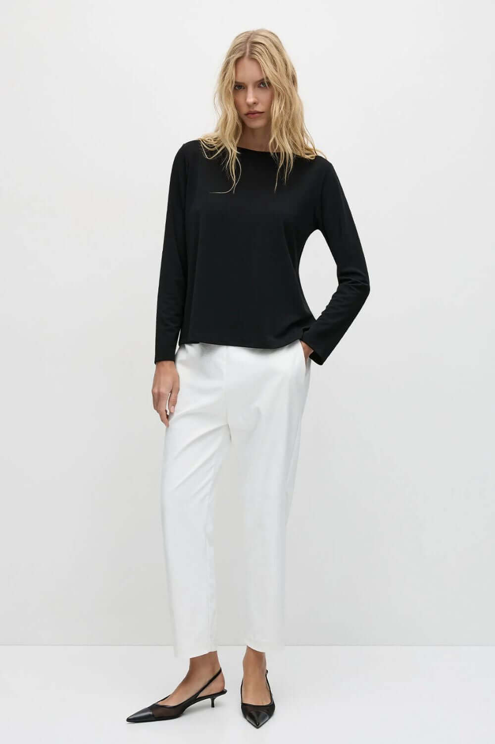 Mela Purdie - Mela Purdie Long Sleeve Powder Boater - Top - Silvermaple Boutique