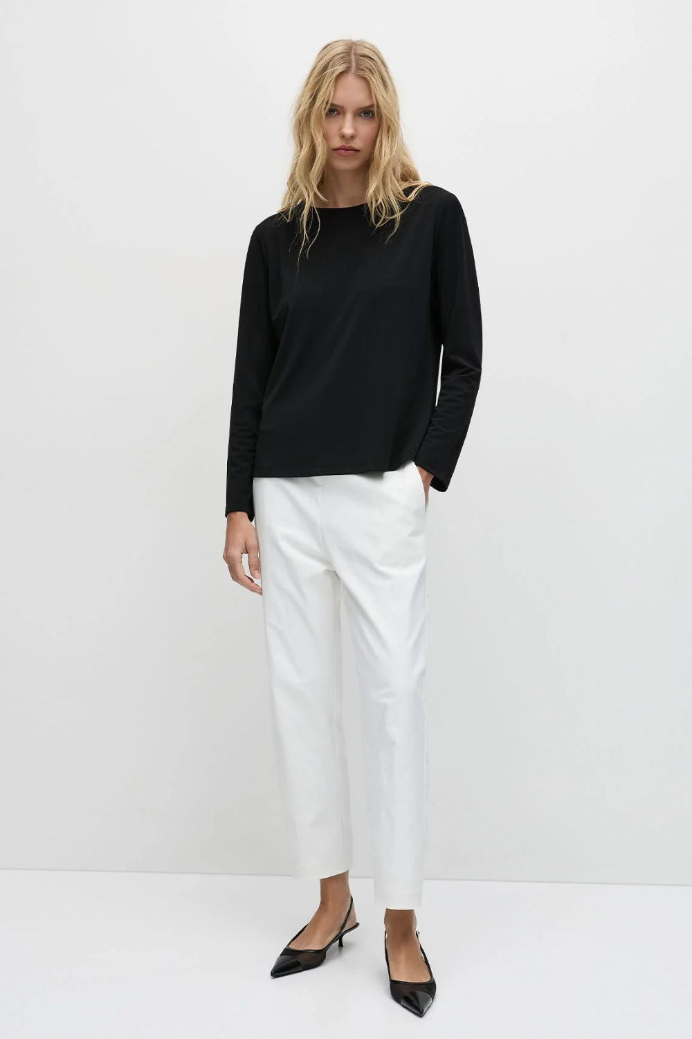 Mela Purdie - Mela Purdie Long Sleeve Powder Boater - Top - Silvermaple Boutique