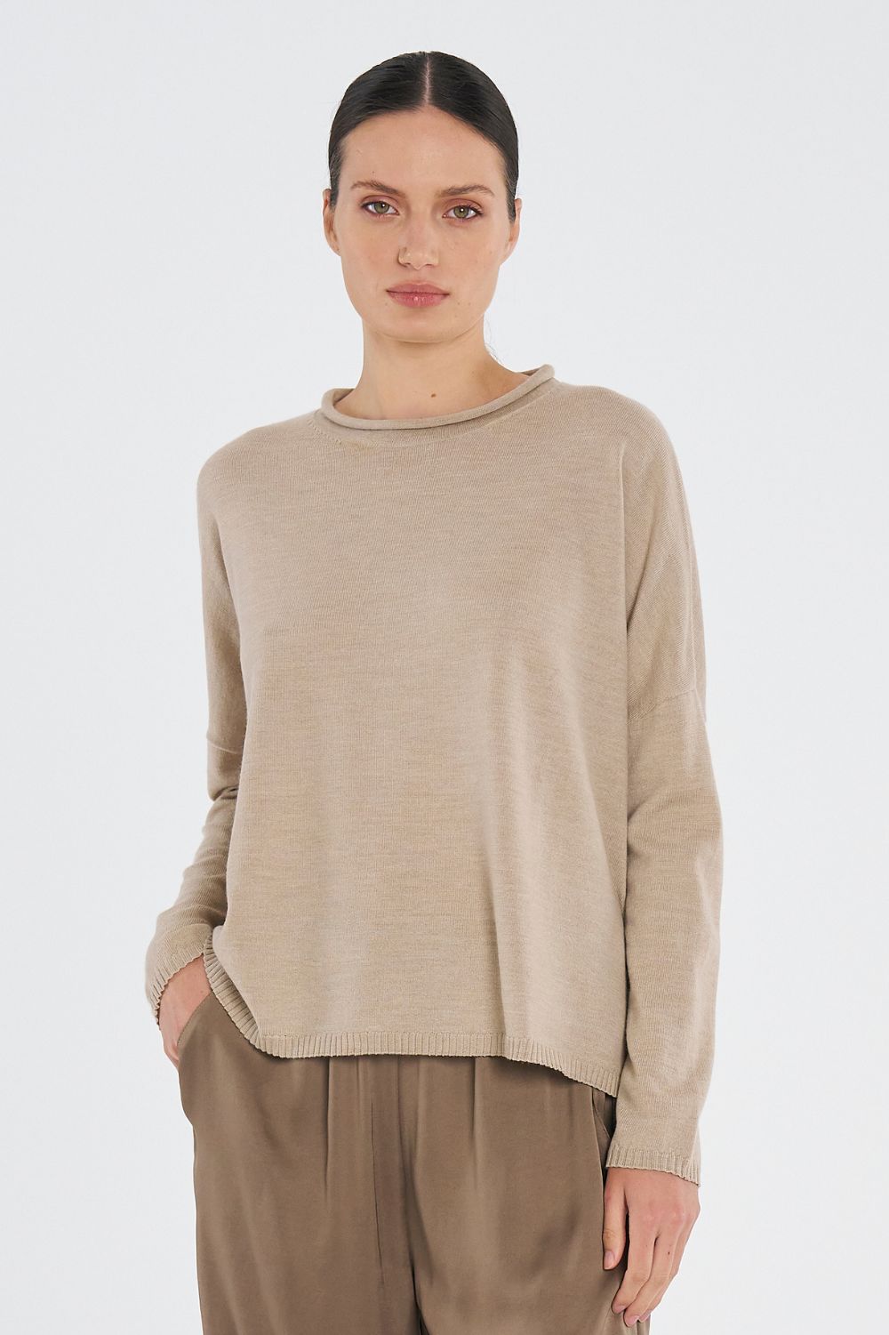 Mela Purdie - Mela Purdie Panama Sweater | Camel - Sweater - Silvermaple Boutique