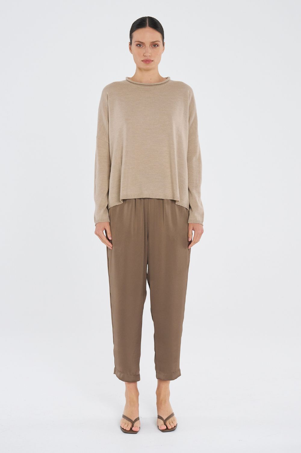 Mela Purdie - Mela Purdie Panama Sweater | Camel - Sweater - Silvermaple Boutique