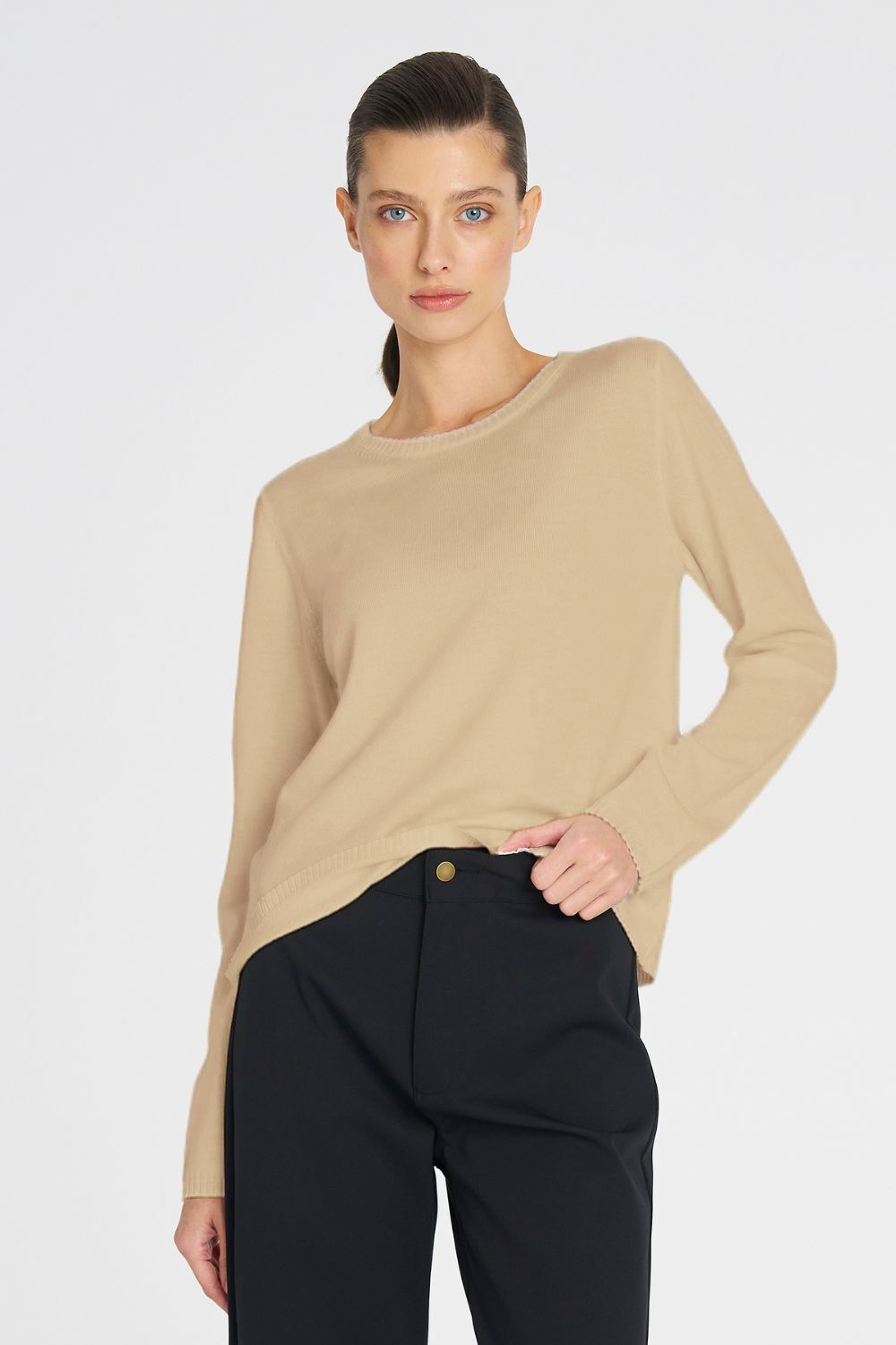 Mela Purdie - Mela Purdie Crew Sweater | Camel - Sweater - Silvermaple Boutique
