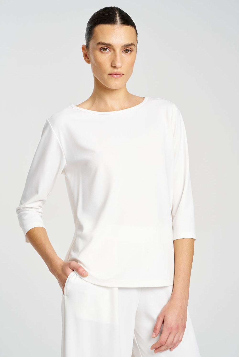 Mela Purdie - Mela Purdie Powder Boat Neck | Cream - Top - Silvermaple Boutique