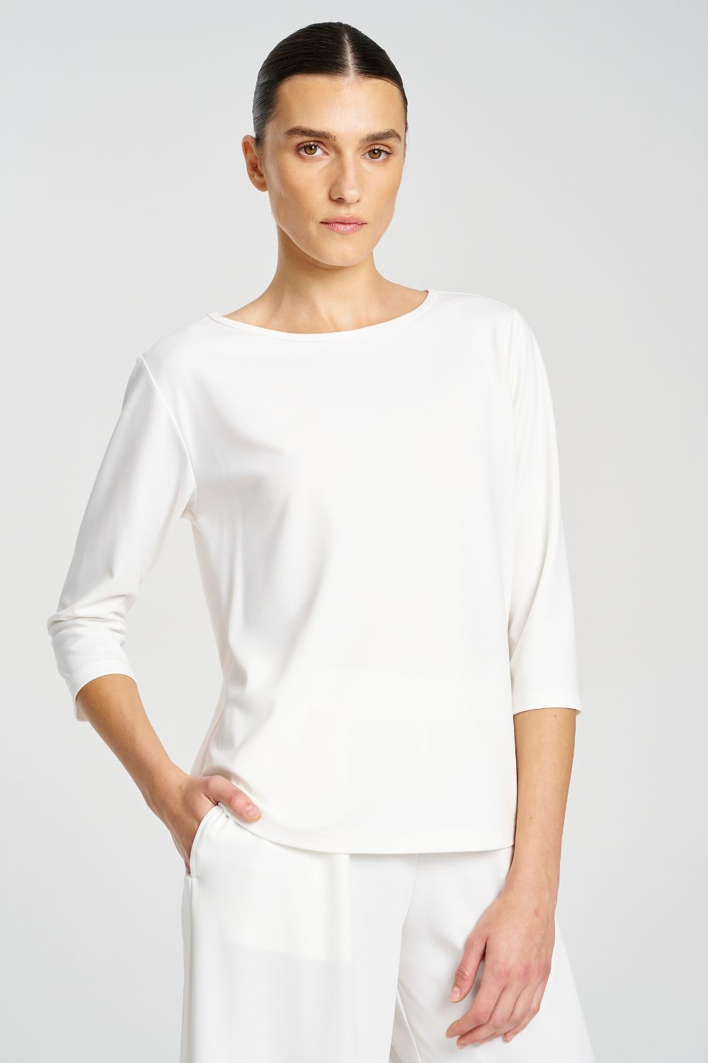 Mela Purdie - Mela Purdie Powder Boat Neck | Cream - Top - Silvermaple Boutique