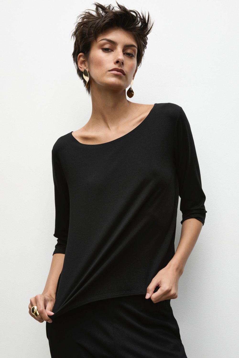 Mela Purdie - Relaxed Boat Neck | Black - Top - Silvermaple Boutique