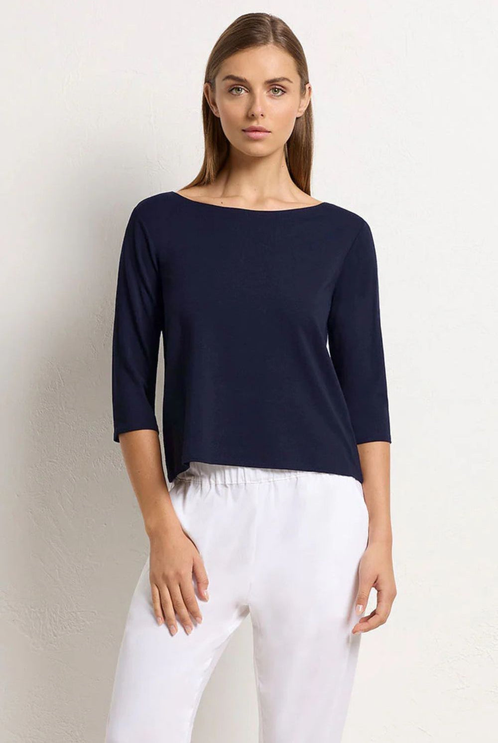 Mela Purdie - Relaxed Boat Neck | Navy - Top - Silvermaple Boutique