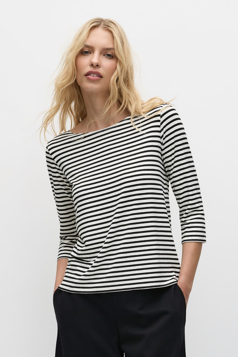 Mela Purdie - Pre Order Relaxed Boat Neck | Straw Stripe - Top - Silvermaple Boutique