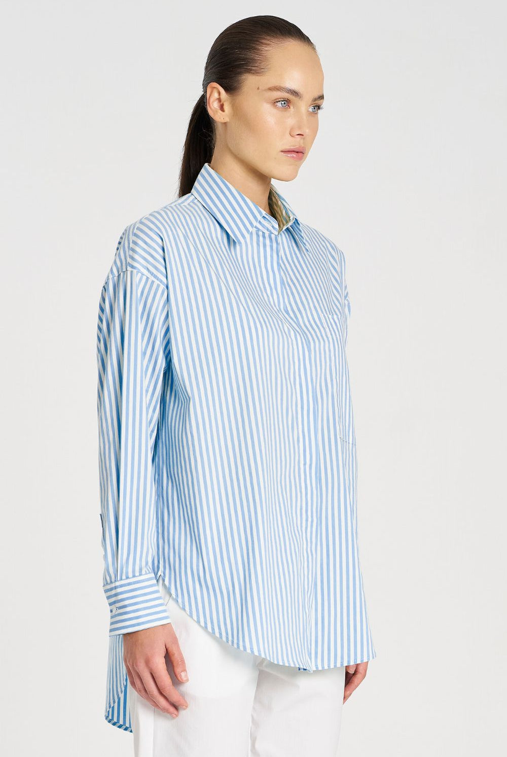Mela Purdie - Mela Purdie Relaxed Pocket Shirt | Miami Stripe - Shirt - Silvermaple Boutique
