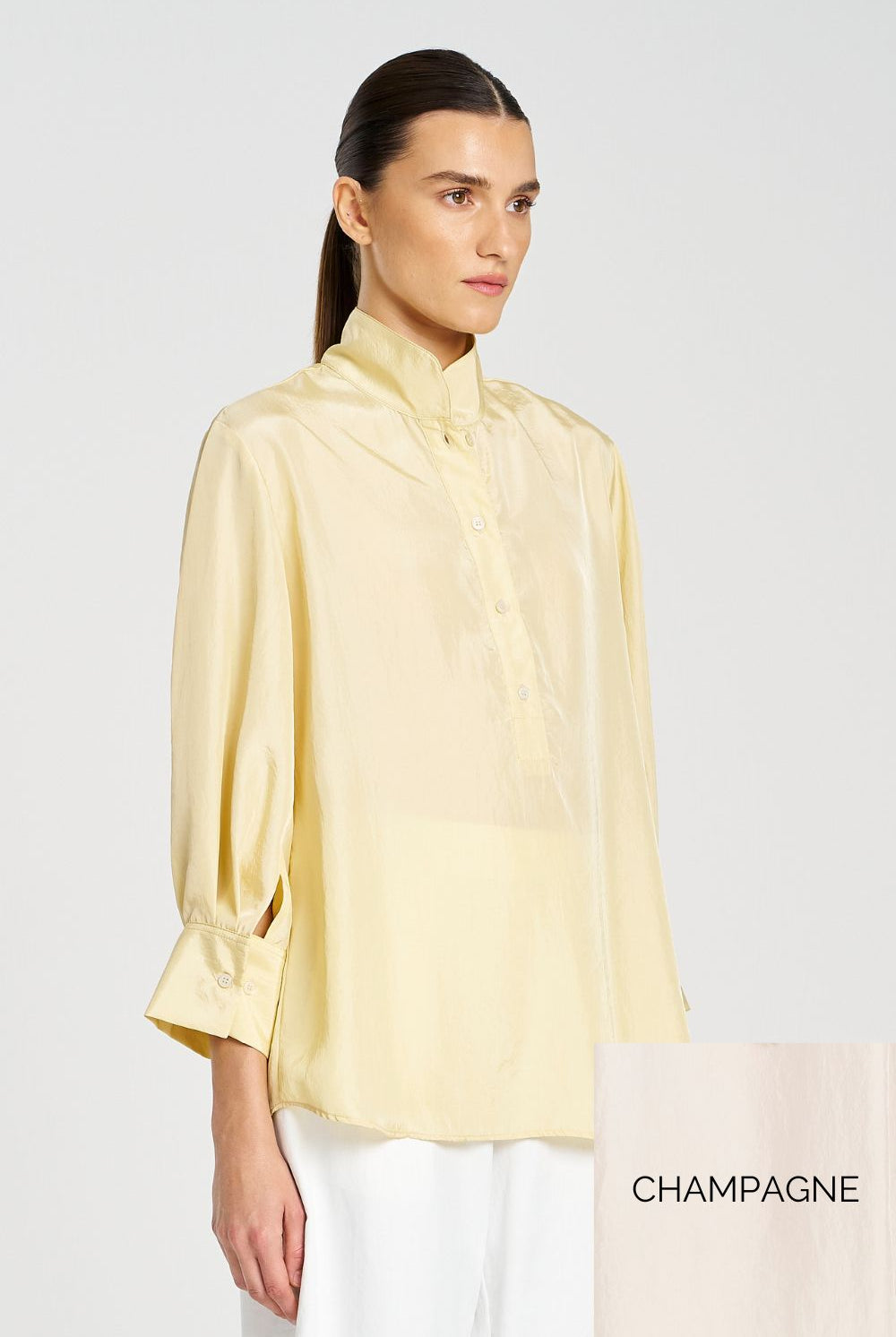 Mela Purdie - Resort Shirt | Champagne - Shirt - Silvermaple Boutique