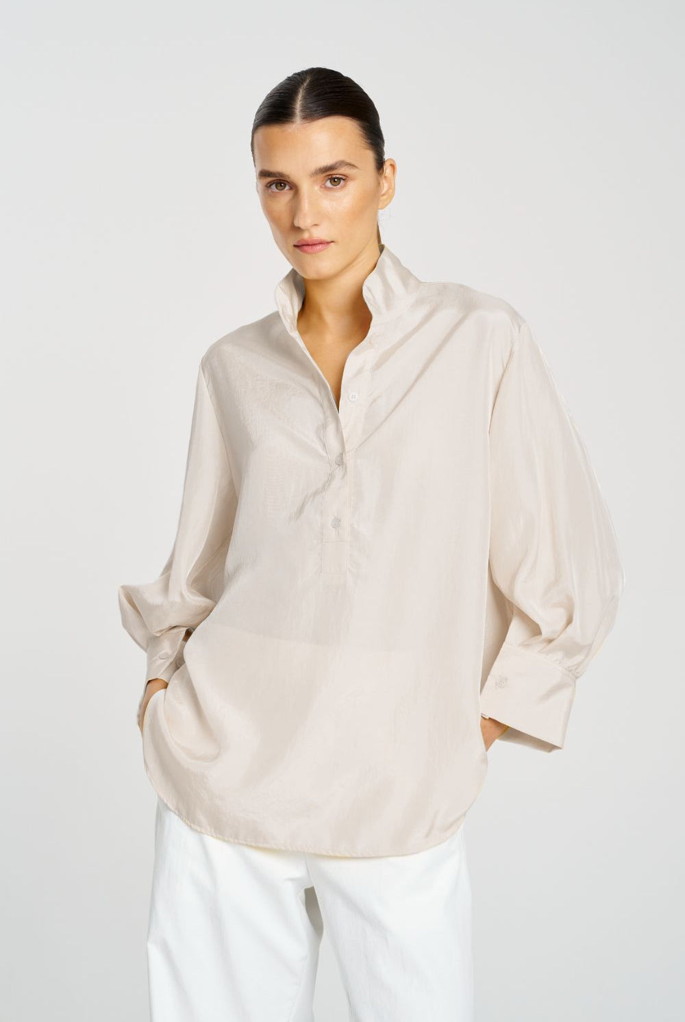 Mela Purdie - Resort Shirt | Champagne - Shirt - Silvermaple Boutique