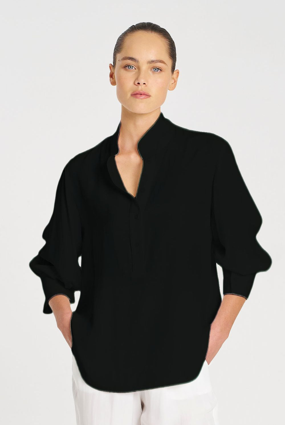 Mela Purdie - Mela Purdie Resort Shirt Mache | Black - Shirt - Silvermaple Boutique