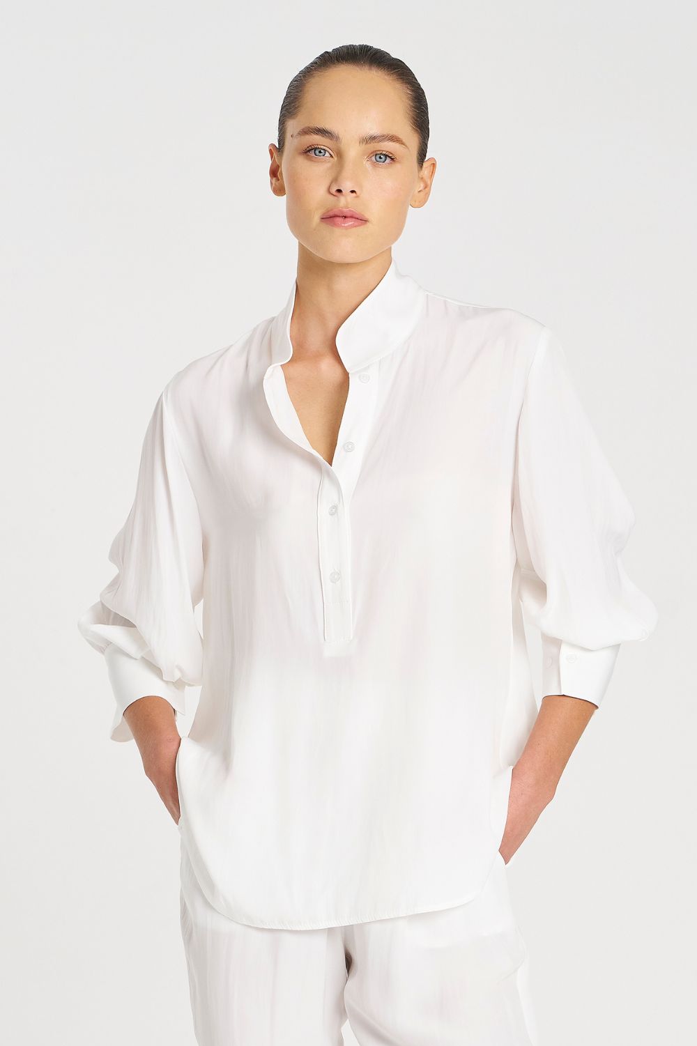 Mela Purdie - Mela Purdie Resort Shirt Mache | White - Shirt - Silvermaple Boutique
