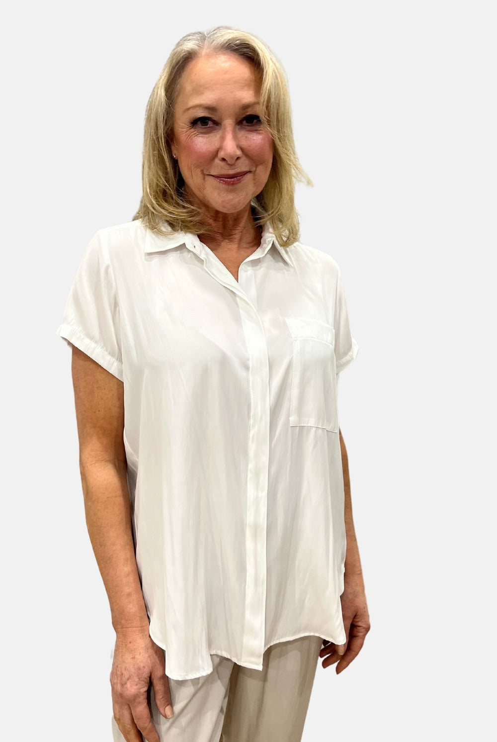 Mela Purdie - SS Single Pocket Shirt | White - Shirt - Silvermaple Boutique