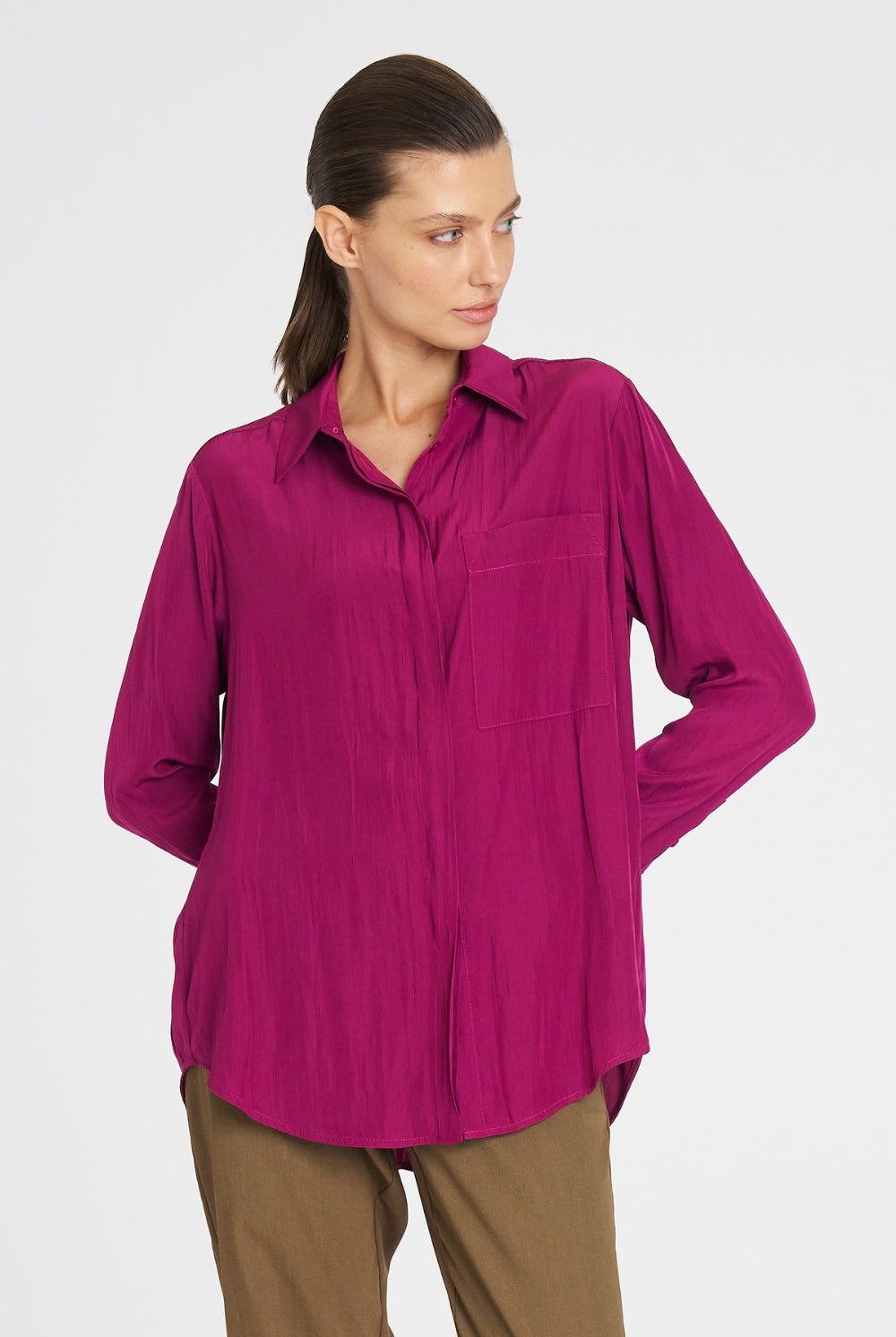 Mela Purdie - Mela Purdie Single Pocket Shirt | Mulberry - Shirt - Silvermaple Boutique