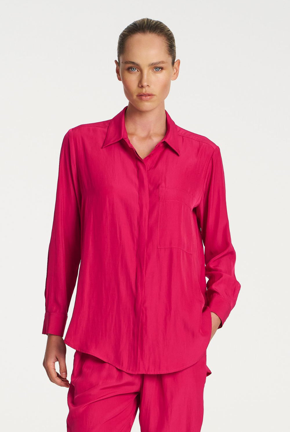Mela Purdie - Mela Purdie Single Pocket Shirt | Teaberry - Shirt - Silvermaple Boutique