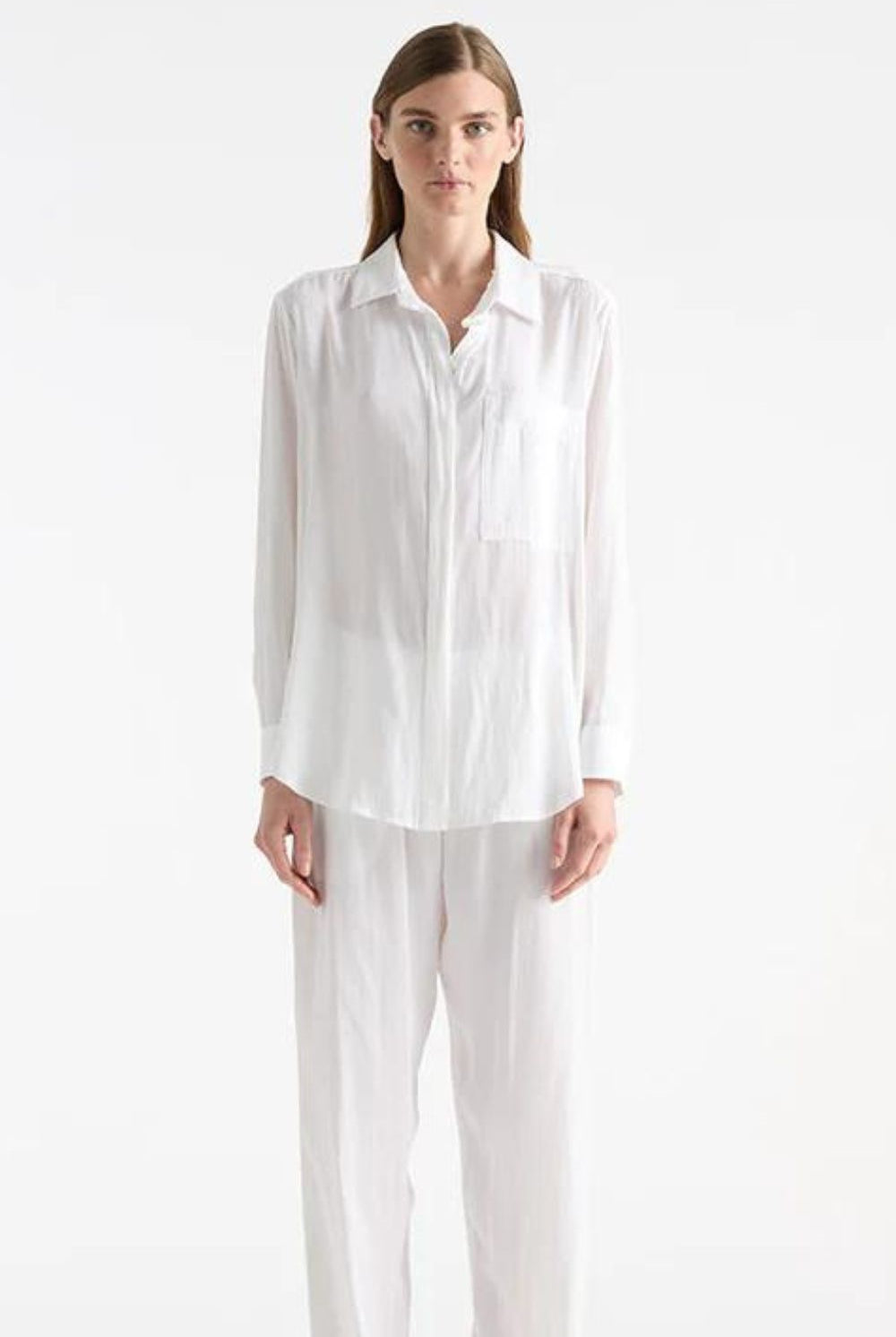 Mela Purdie - Single Pocket Shirt | White - Shirt - Silvermaple Boutique