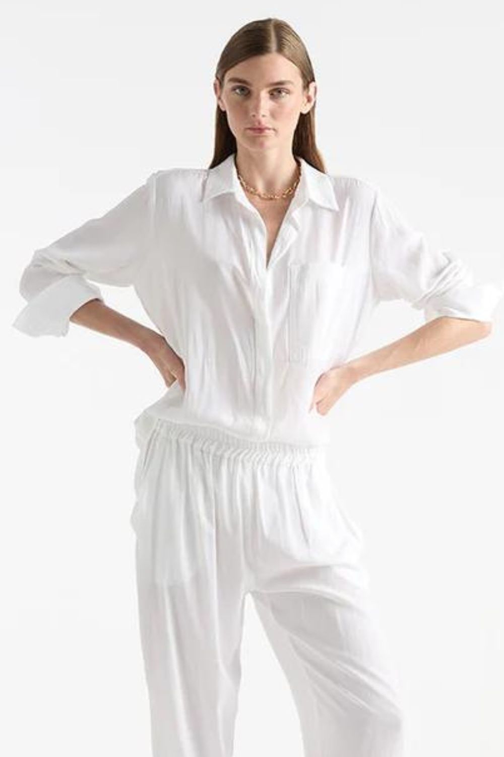 Mela Purdie - Single Pocket Shirt | White - Shirt - Silvermaple Boutique