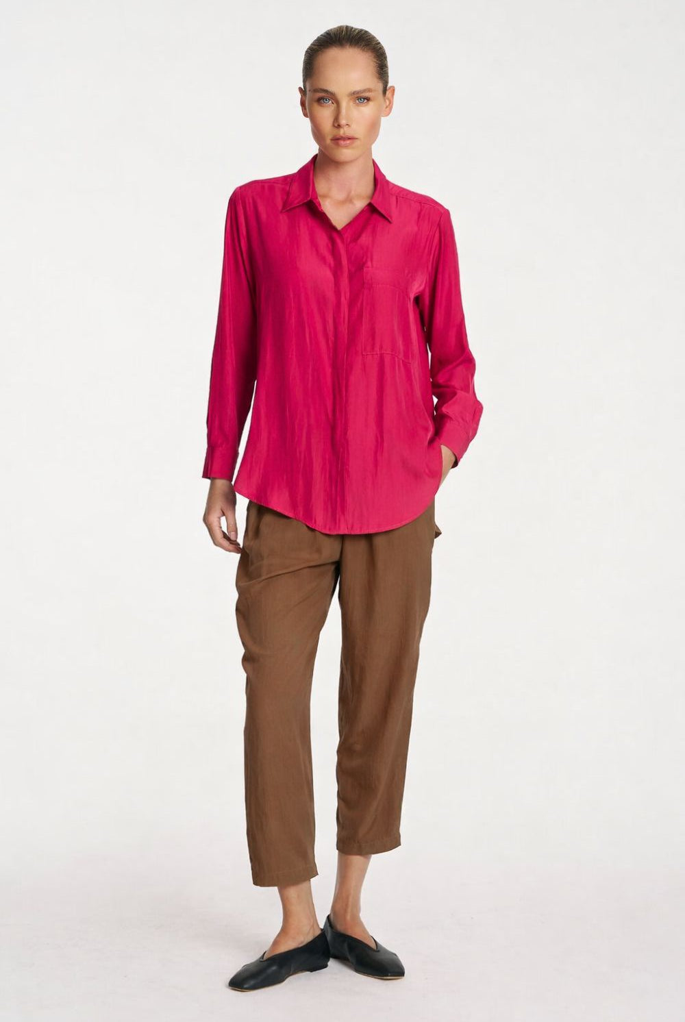 Mela Purdie - Mela Purdie Soft Capri | Chestnut - Pants - Silvermaple Boutique