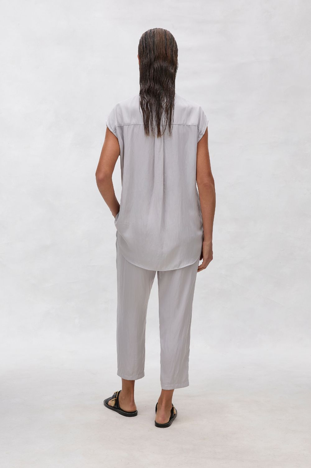 Mela Purdie - Soft Capri | Platinum - Pants - Silvermaple Boutique