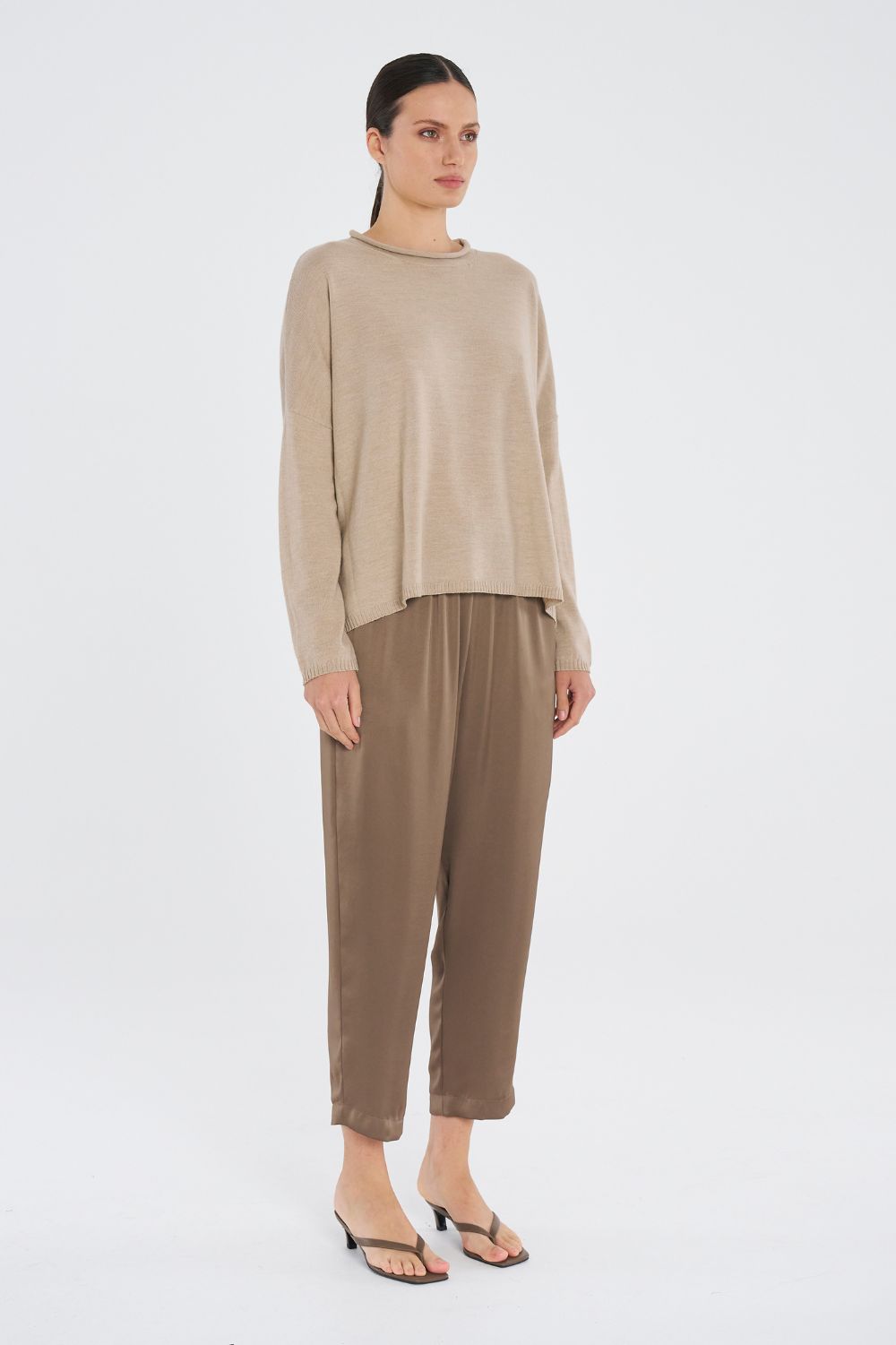 Mela Purdie - Mela Purdie Soft Capri | Sepia - Pants - Silvermaple Boutique