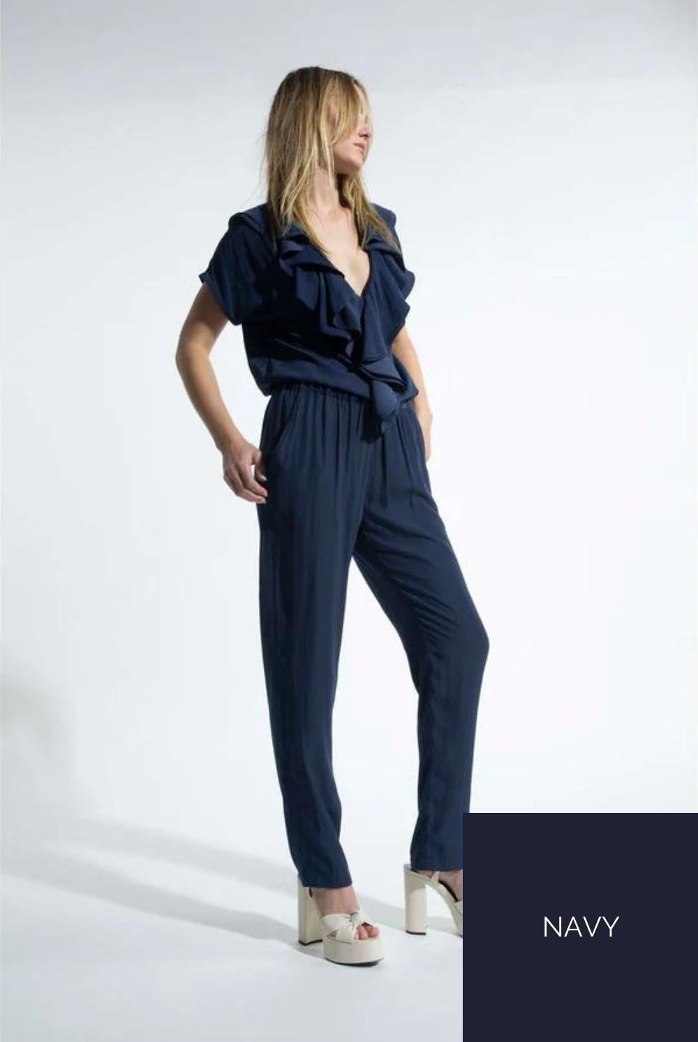 Mela Purdie - Soft Nomad Pant | Navy - Pants - Silvermaple Boutique