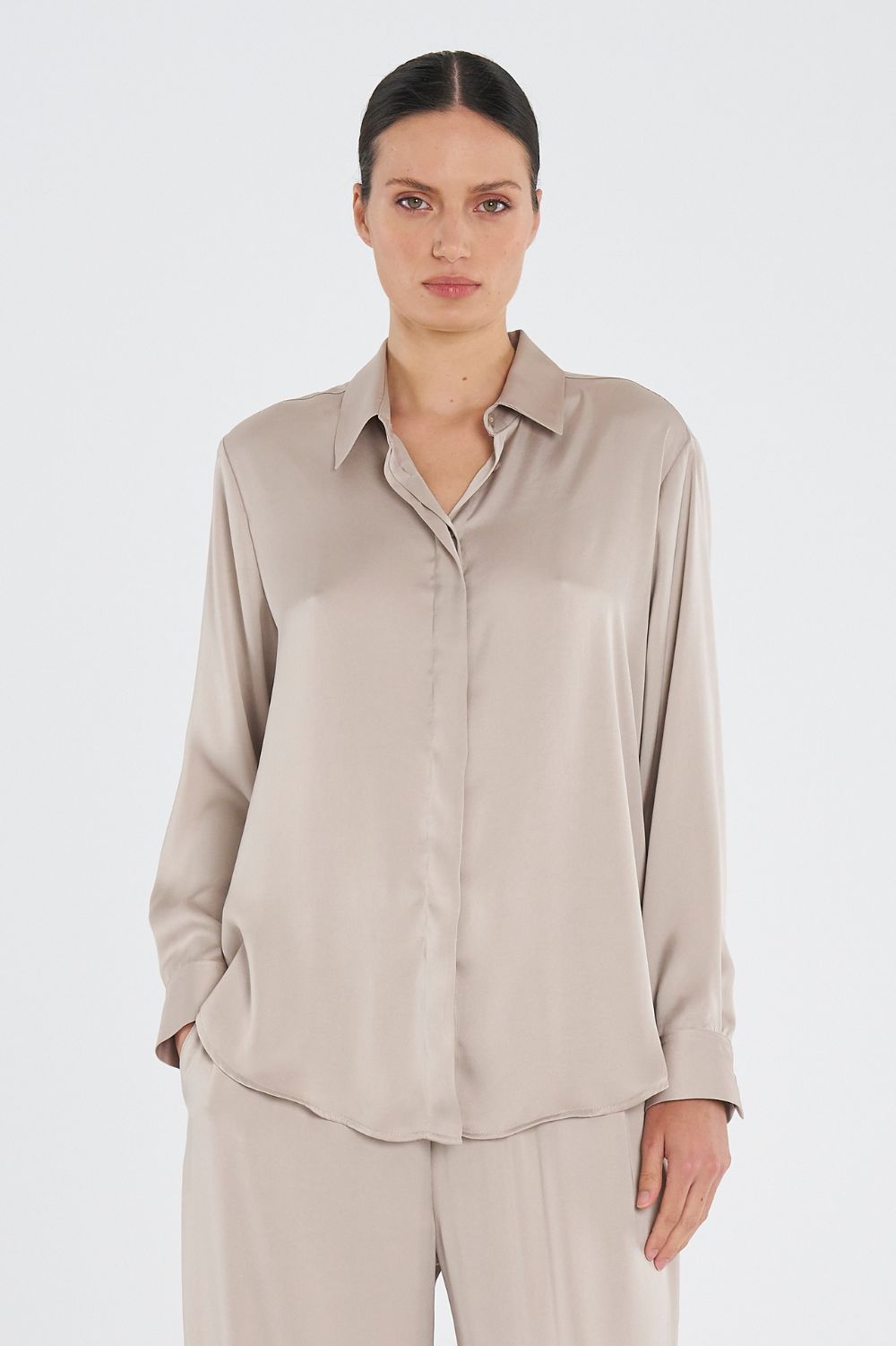 Mela Purdie - Mela Purdie Soft Shirt | Champagne - Shirt - Silvermaple Boutique