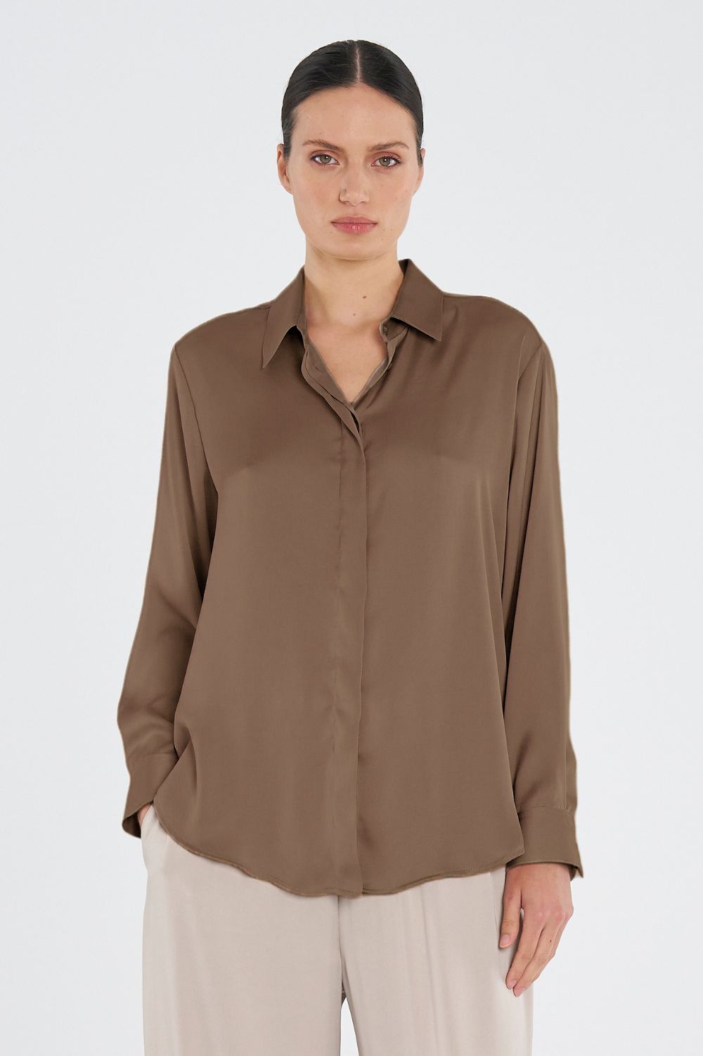 Mela Purdie - Mela Purdie Soft Shirt | Sepia - Shirt - Silvermaple Boutique