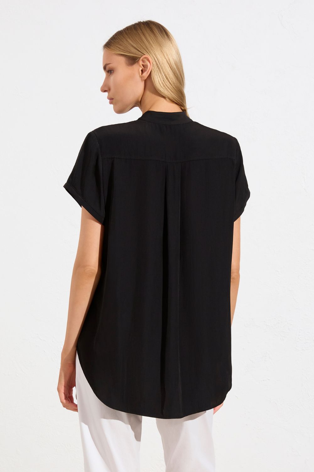 Mela Purdie - Soft Stand Shirt | Black - Shirt - Silvermaple Boutique