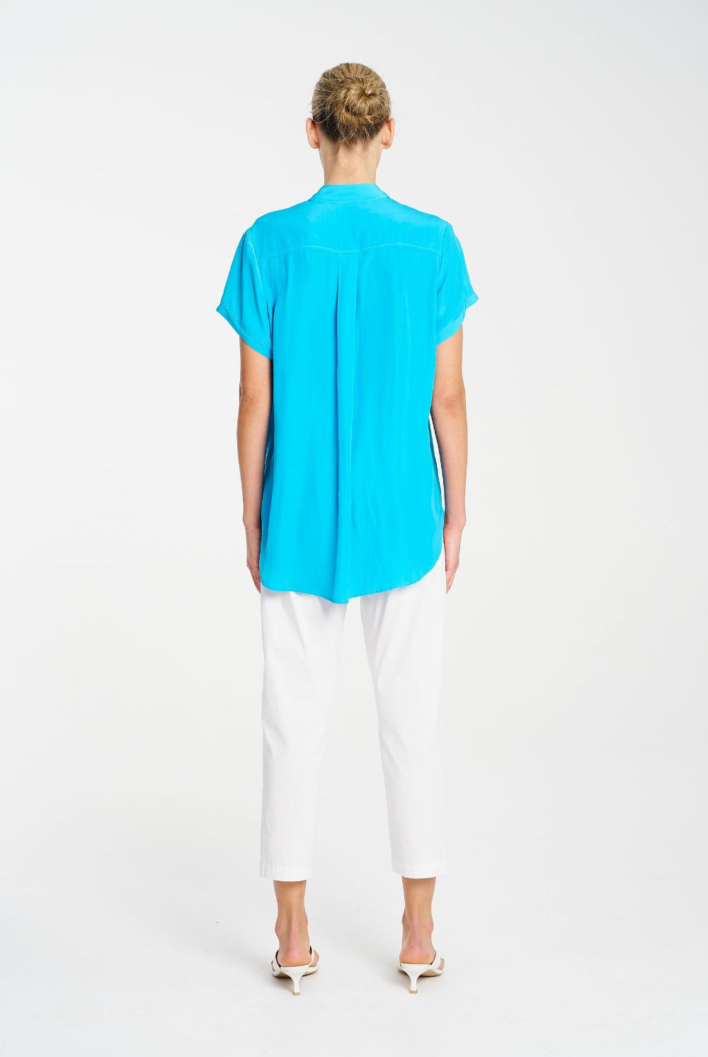 Mela Purdie - Mela Purdie Soft Stand Shirt | Cerulean - Shirt - Silvermaple Boutique