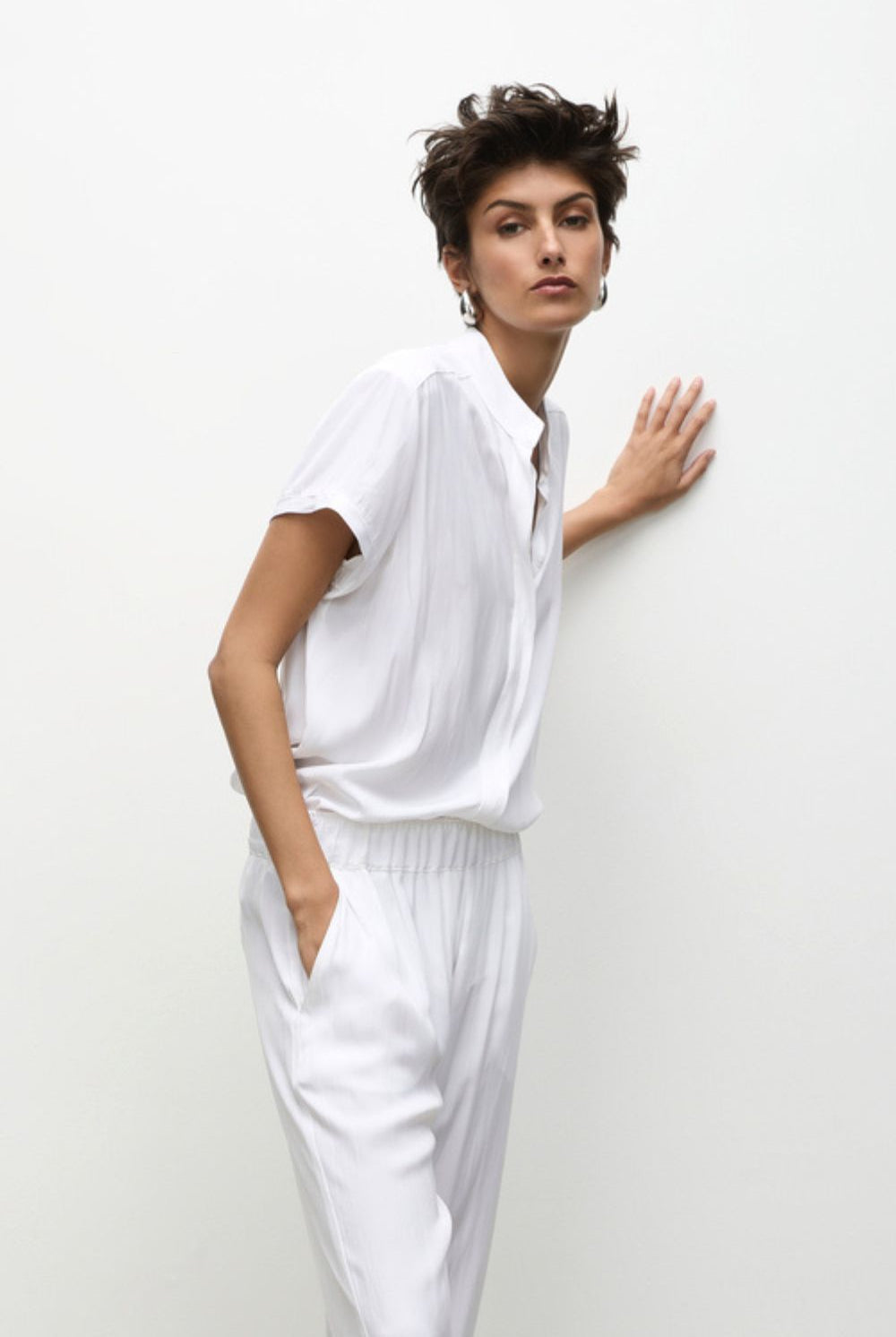 Mela Purdie - Soft Stand Shirt | White - Shirt - Silvermaple Boutique