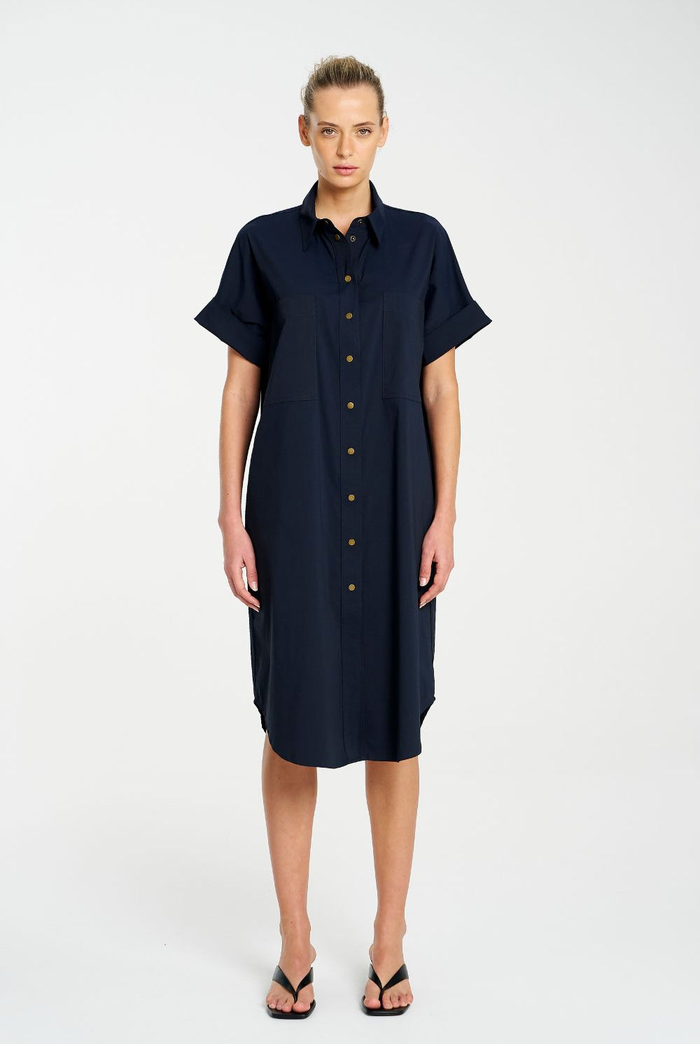 Mela Purdie - Mela Purdie Stud Shell Dress | Navy - Dress - Silvermaple Boutique