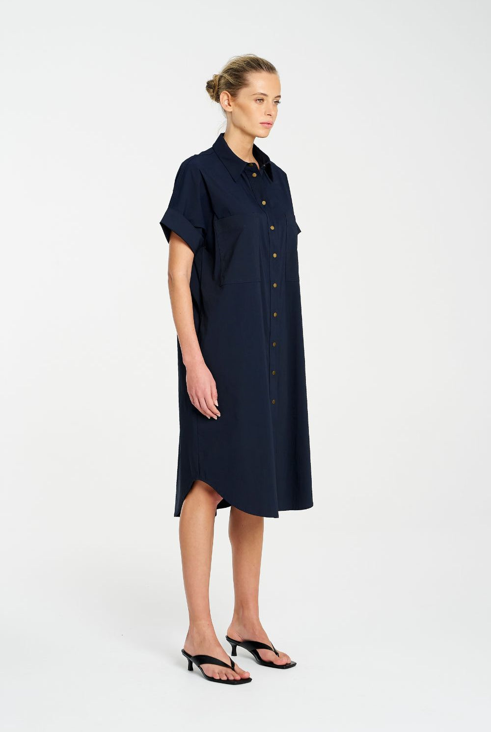 Mela Purdie - Mela Purdie Stud Shell Dress | Navy - Dress - Silvermaple Boutique