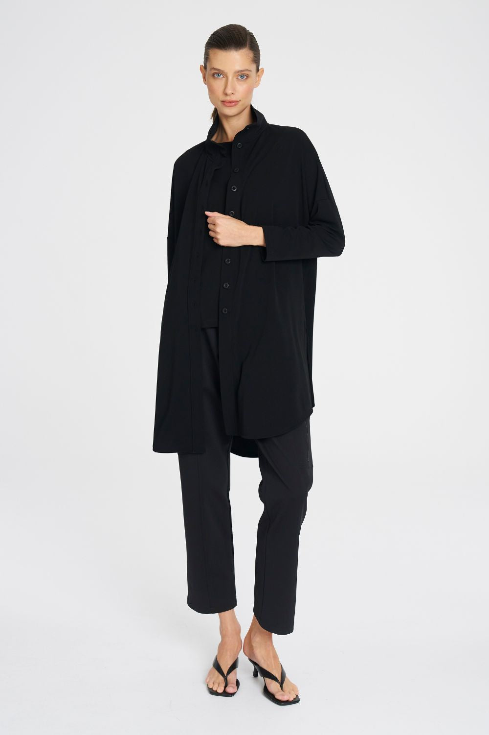 Mela Purdie - Mela Purdie Tab Funnel Jacket | Black - Jacket - Silvermaple Boutique