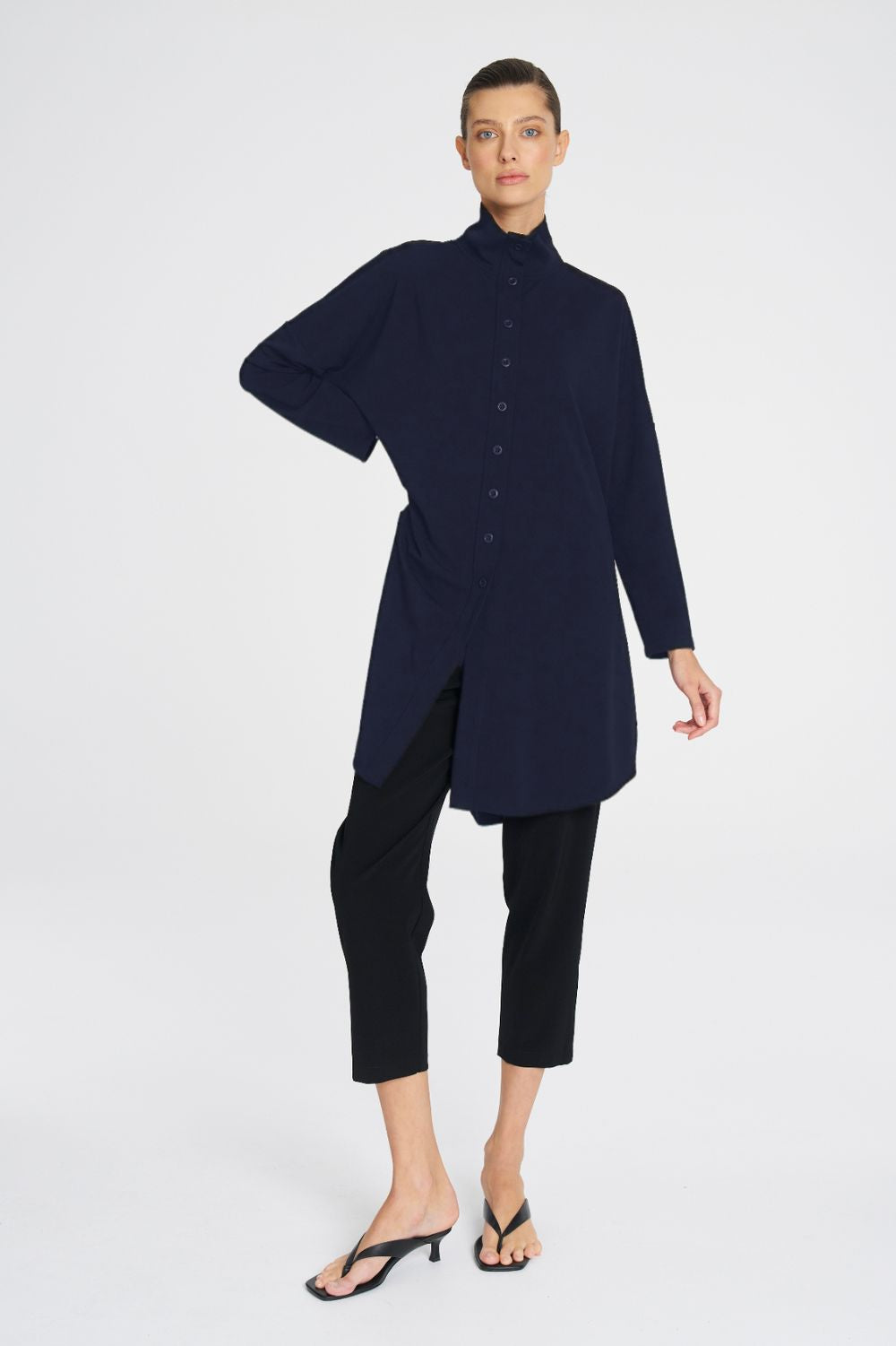 Mela Purdie - Mela Purdie Tab Funnel Jacket | True Navy - Jacket - Silvermaple Boutique
