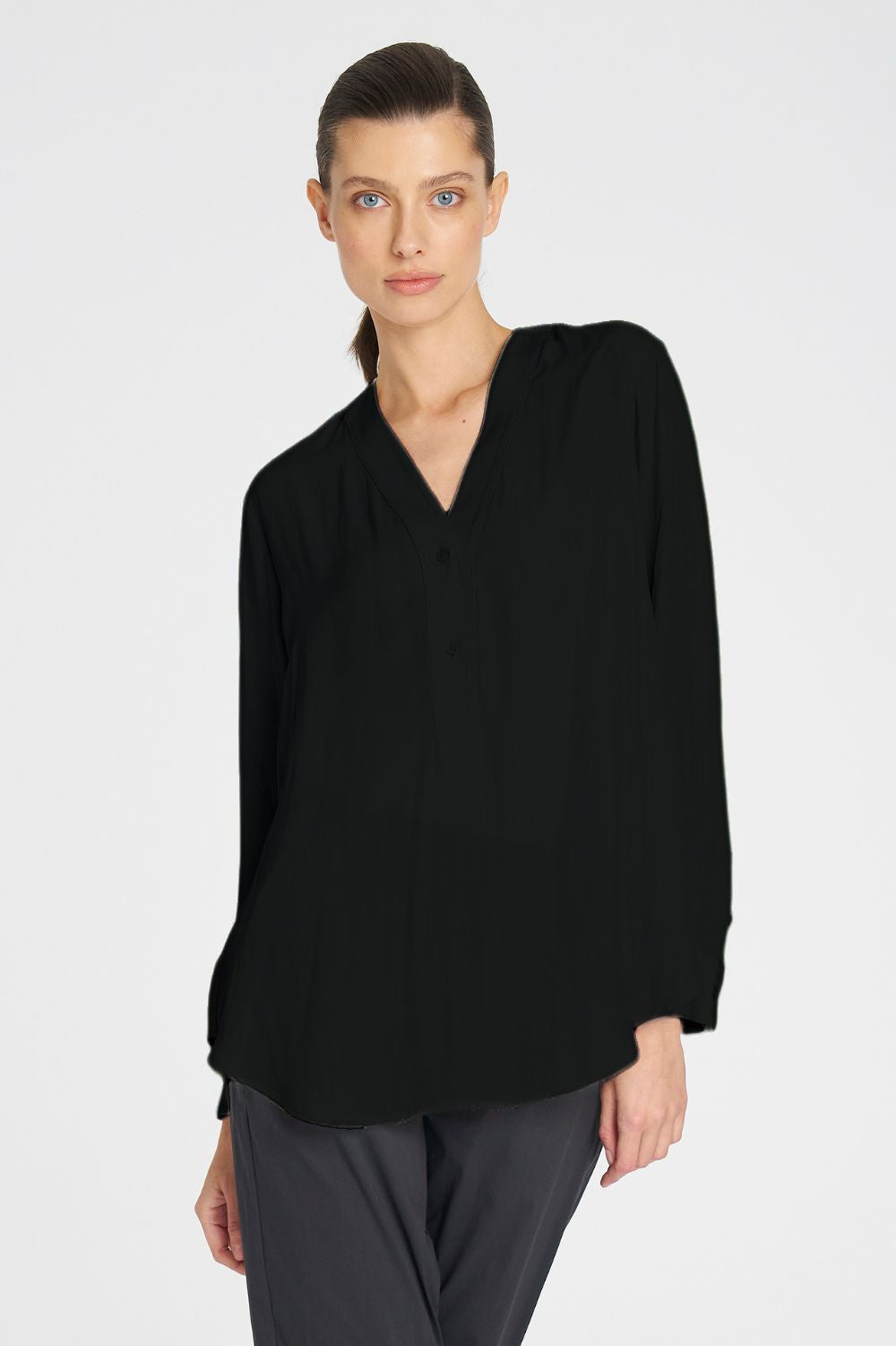 Mela Purdie - Mela Purdie Tab Shirt | Black - Shirt - Silvermaple Boutique