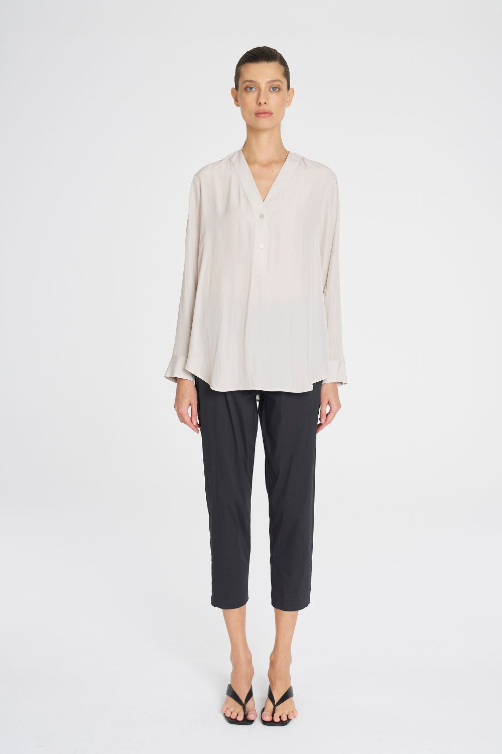 Mela Purdie - Mela Purdie Tab Shirt | Oyster - Shirt - Silvermaple Boutique