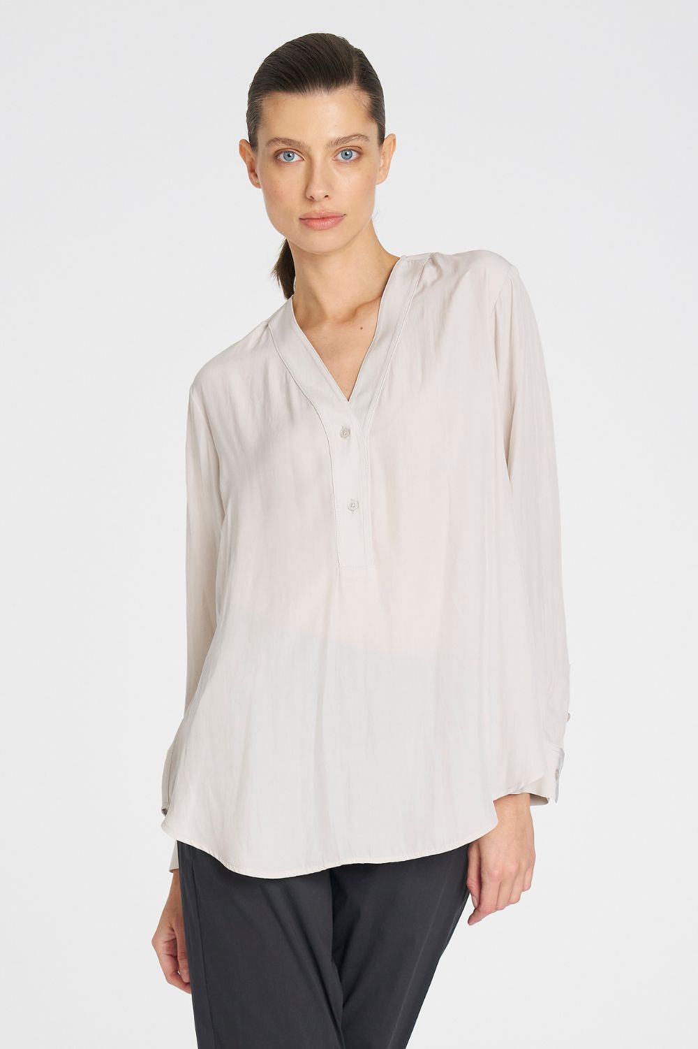 Mela Purdie - Mela Purdie Tab Shirt | Oyster - Shirt - Silvermaple Boutique