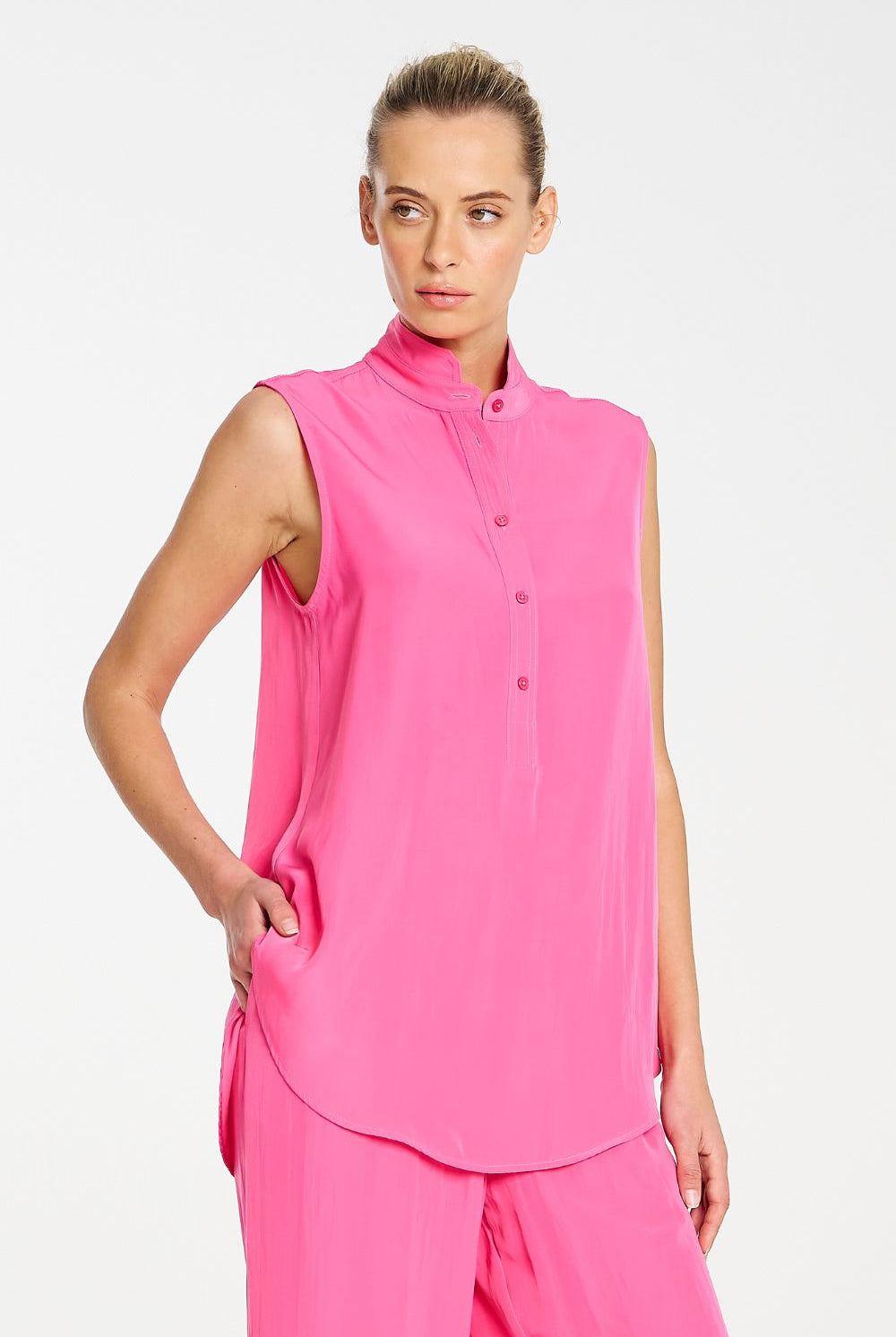 Mela Purdie - Mela Purdie Tab Slide Tank | Hot Pink - Top - Silvermaple Boutique