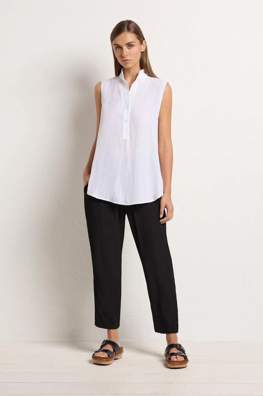 Mela Purdie - Tab Slide Tank | White - Top - Silvermaple Boutique