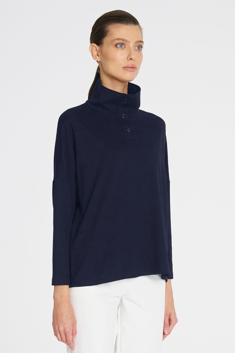 Mela Purdie - Mela Purdie Tab Sweater | French Navy - Sweater - Silvermaple Boutique