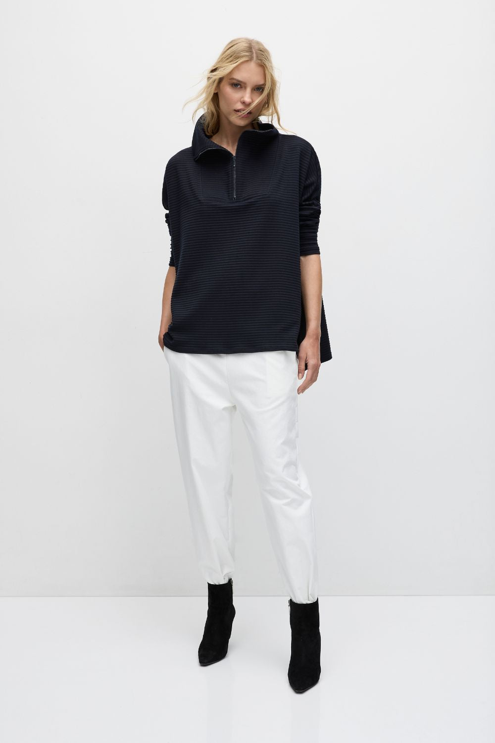 Mela Purdie - Tapered Flat Pant | Ivory - Pants - Silvermaple Boutique