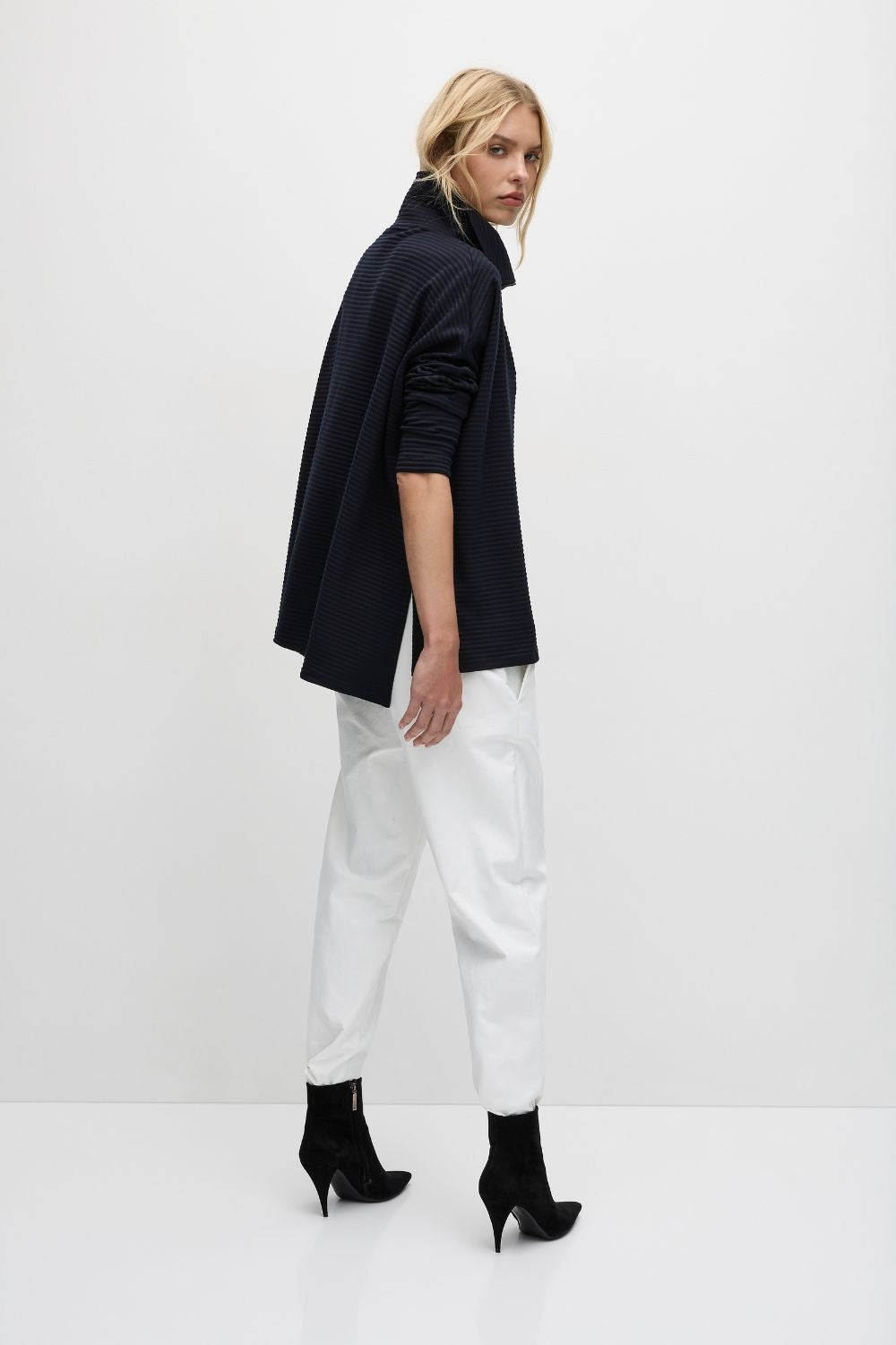 Mela Purdie - Tapered Flat Pant | Ivory - Pants - Silvermaple Boutique