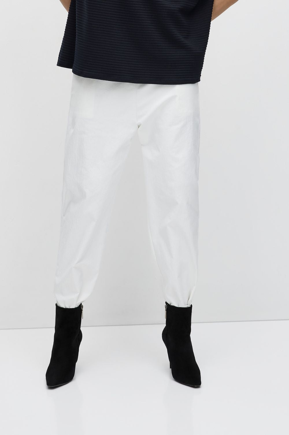 Mela Purdie - Tapered Flat Pant | Ivory - Pants - Silvermaple Boutique