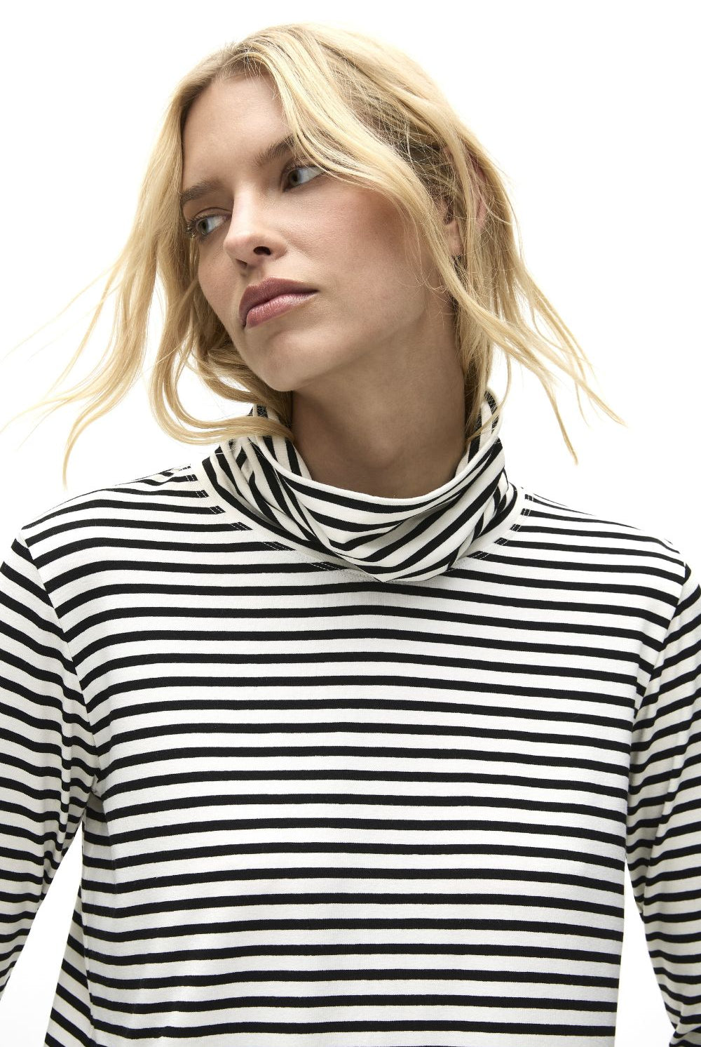 Mela Purdie - Pre Order Turtle Neck Top | Straw Stripe - Top - Silvermaple Boutique