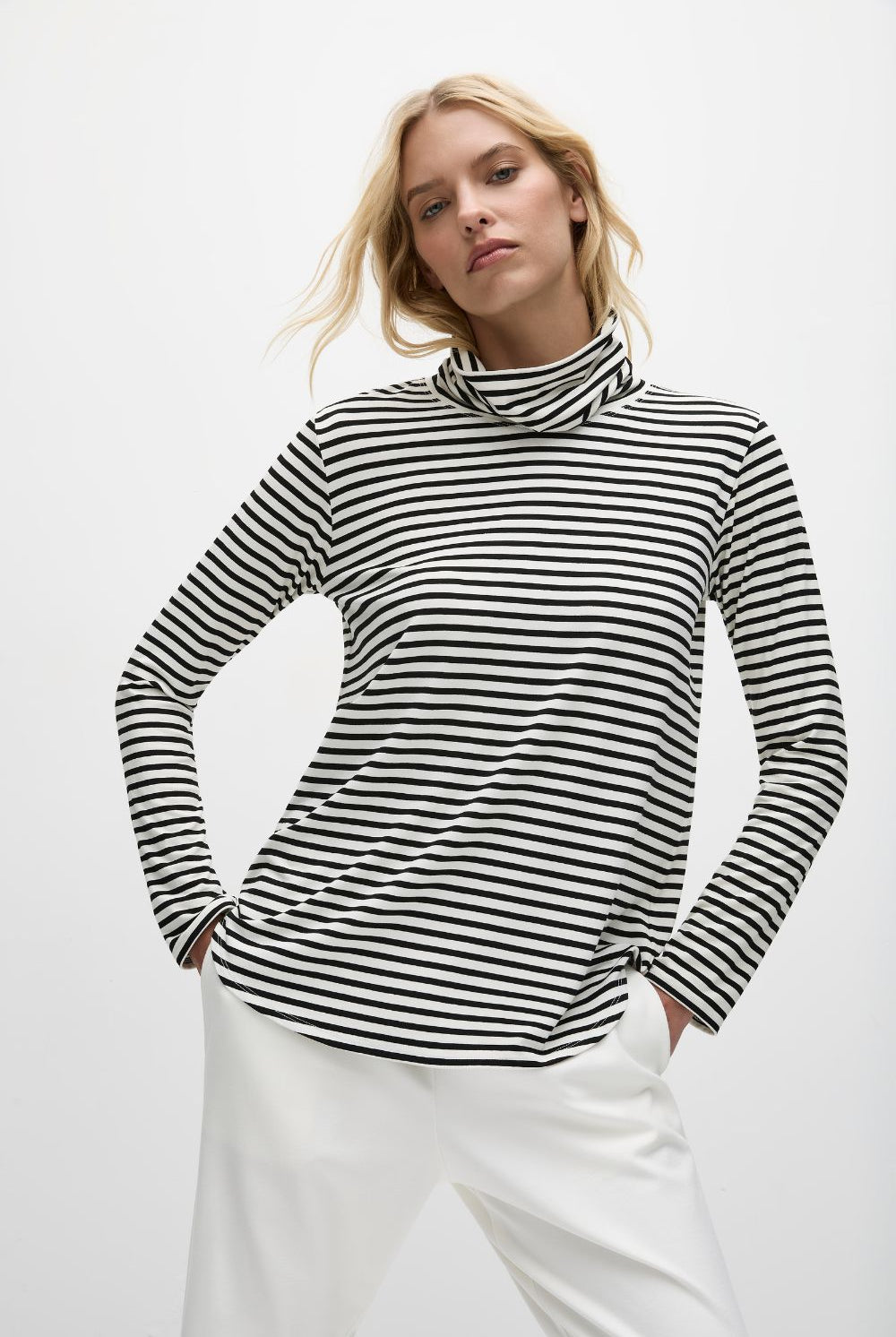 Mela Purdie - Pre Order Turtle Neck Top | Straw Stripe - Top - Silvermaple Boutique