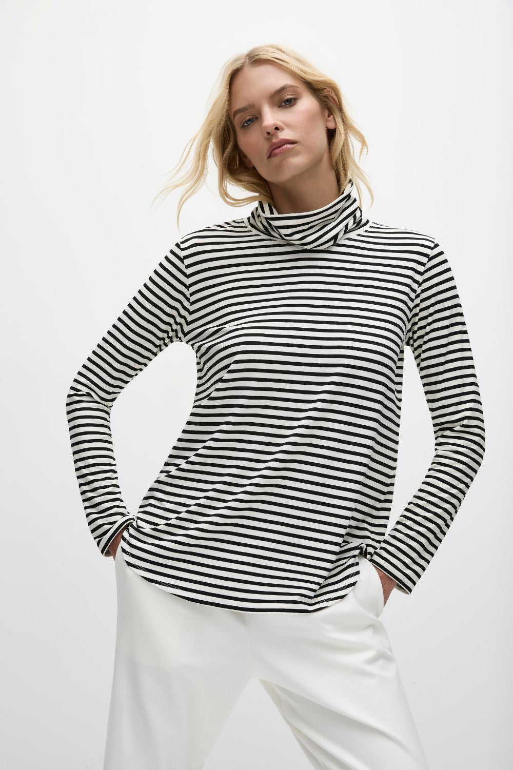 Mela Purdie - Pre Order Turtle Neck Top | Straw Stripe - Top - Silvermaple Boutique