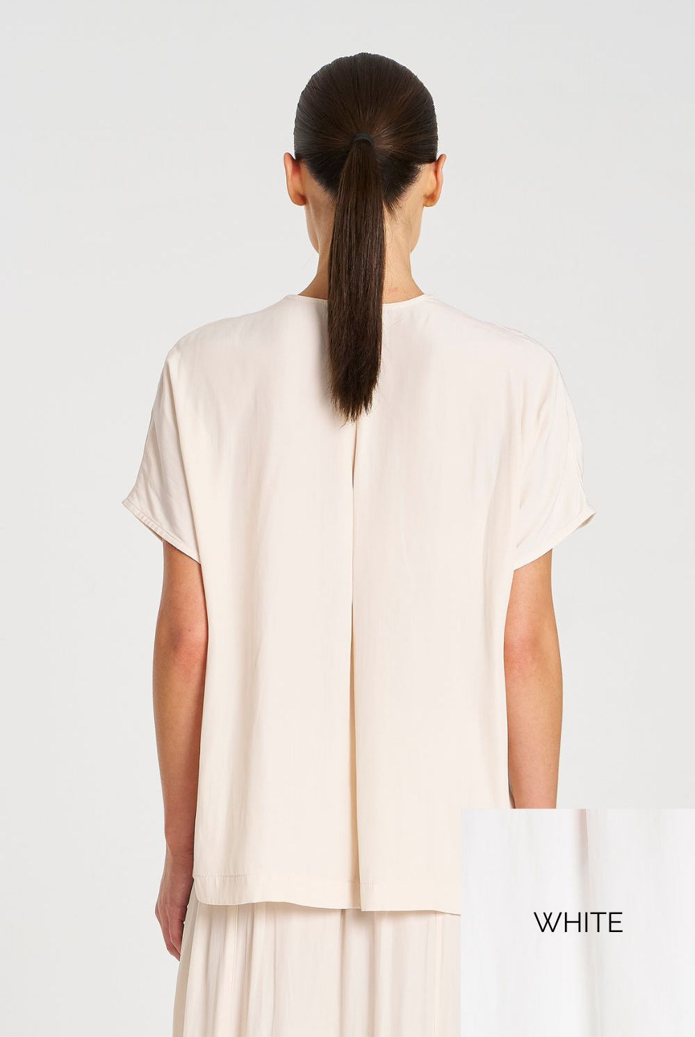 Mela Purdie - Mela Purdie Wedge Tab Shell | White - Top - Silvermaple Boutique