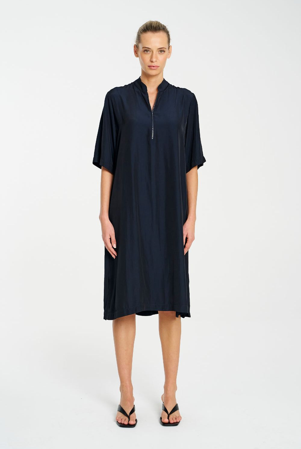Mela Purdie - Mela Purdie Zip Plaza Dress | Navy - Dress - Silvermaple Boutique