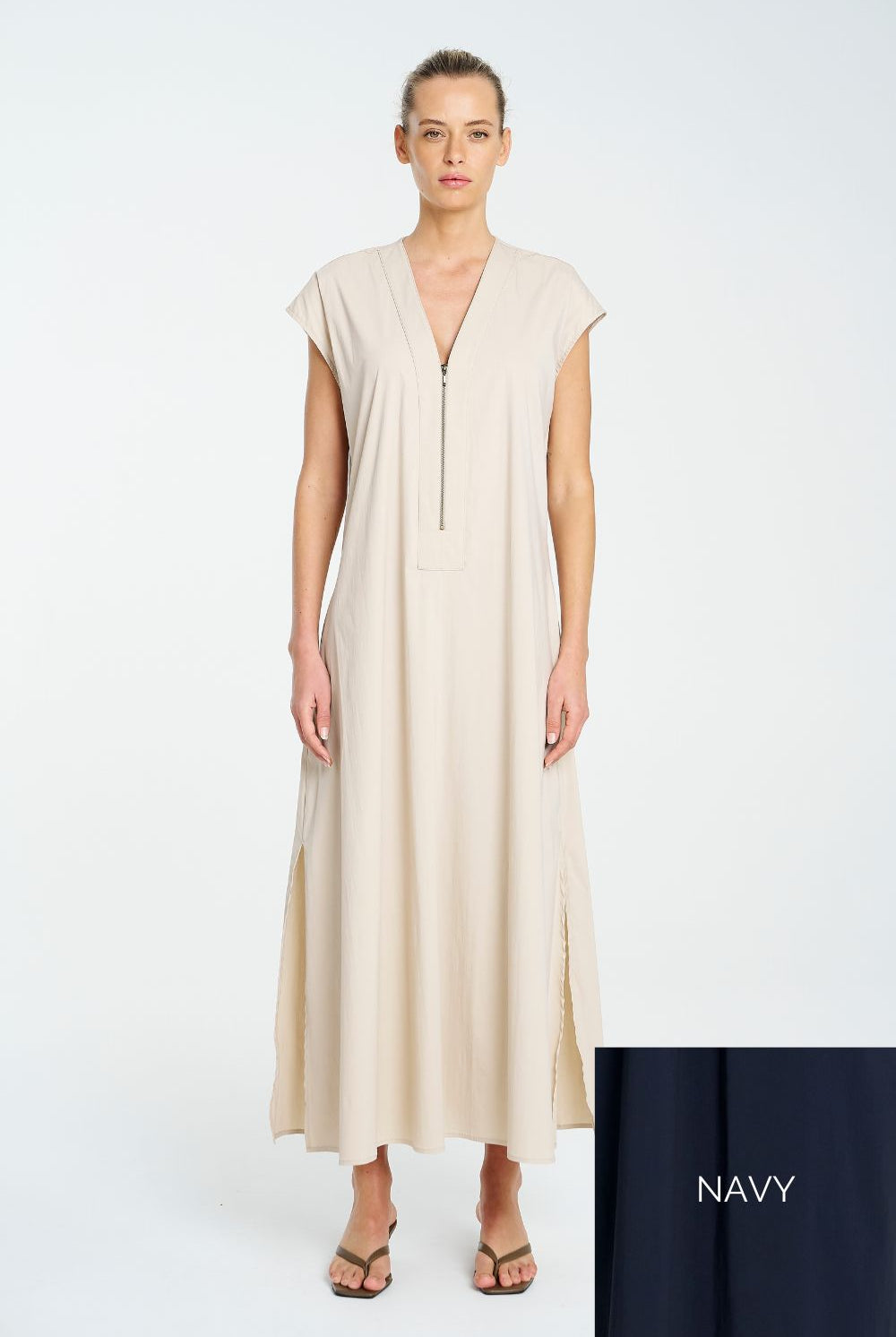 Mela Purdie - Mela Purdie Zip Slice Dress | Navy - Dress - Silvermaple Boutique