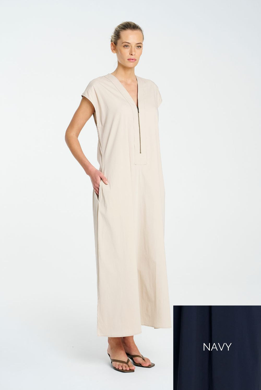 Mela Purdie - Mela Purdie Zip Slice Dress | Navy - Dress - Silvermaple Boutique